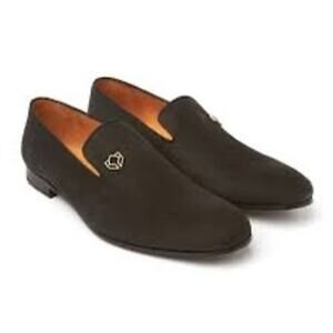 Cobra Society Black Nubuck Leather Loafer Womens Slip On Shoes Size 11